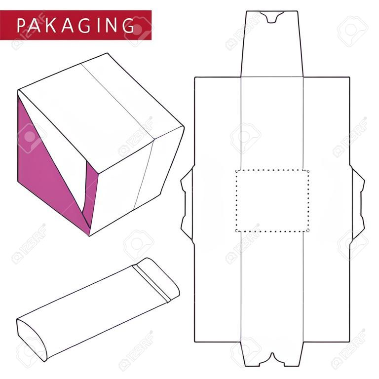 Paking ontwerp voor voedsel.vector illustratie van doos.verpakking sjabloon. geïsoleerde White Retail Mock up.