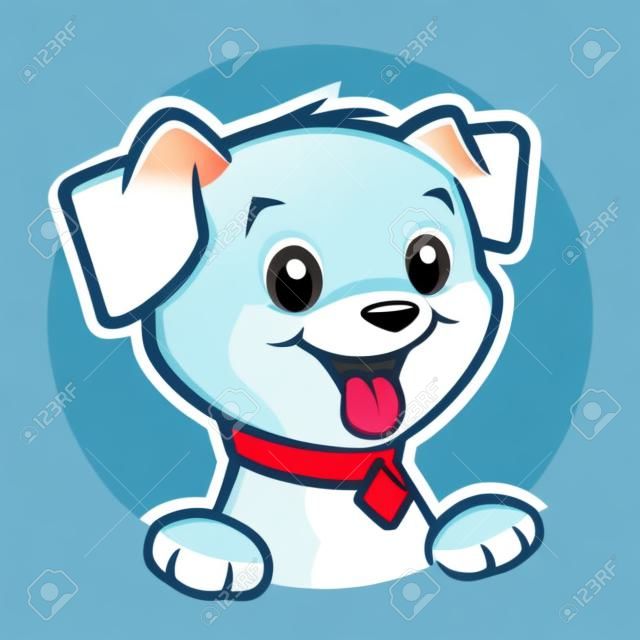 Vector illustration of a cute puppy for design element