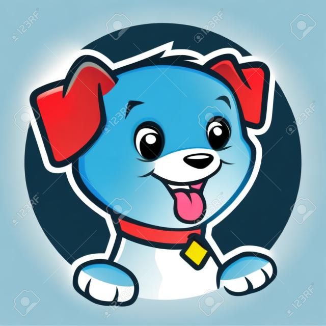 Vector illustration of a cute puppy for design element