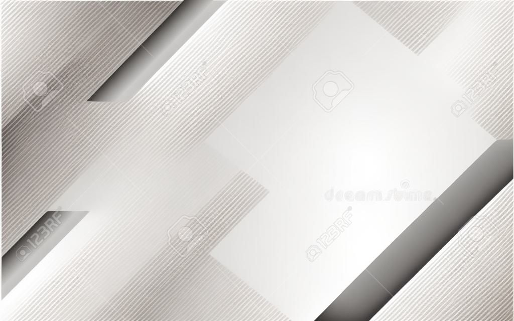 Fond élégant géométrique abstrait de couleur blanche et grise. illustration vectorielle