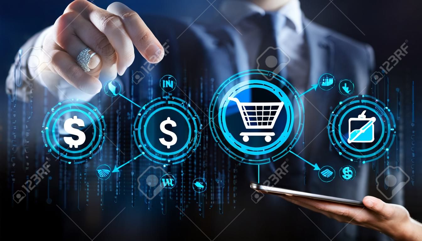 E-commerce Online Shopping Digitale marketing en verkoop business technologie concept.