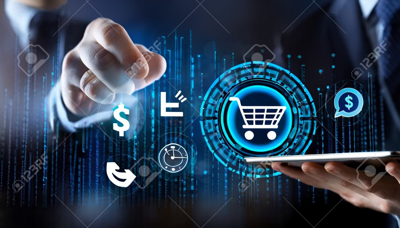E-commerce Online Shopping Digitale marketing en verkoop business technologie concept.