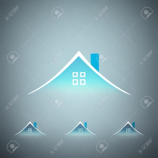 Logotipo de bienes raíces simple, diseño de logotipo de casa.