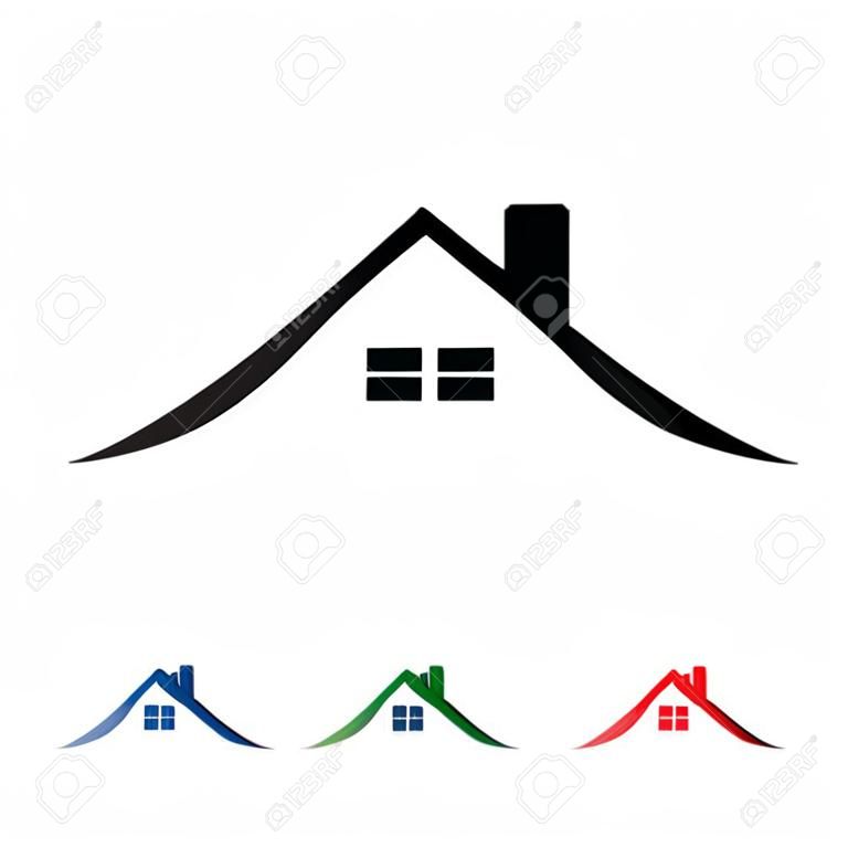 Eenvoudig onroerend goed logo, huis logo ontwerp.