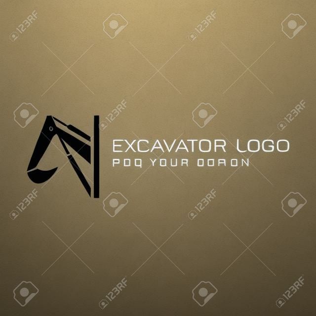 Création de logo d'excavatrice.