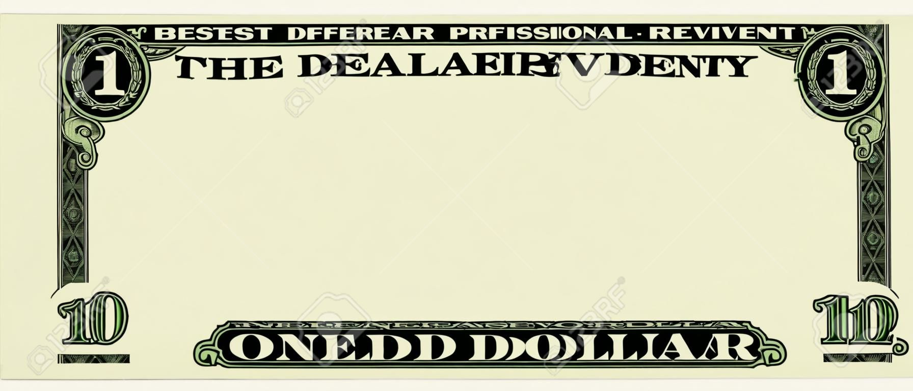 Blank banconota da un dollaro