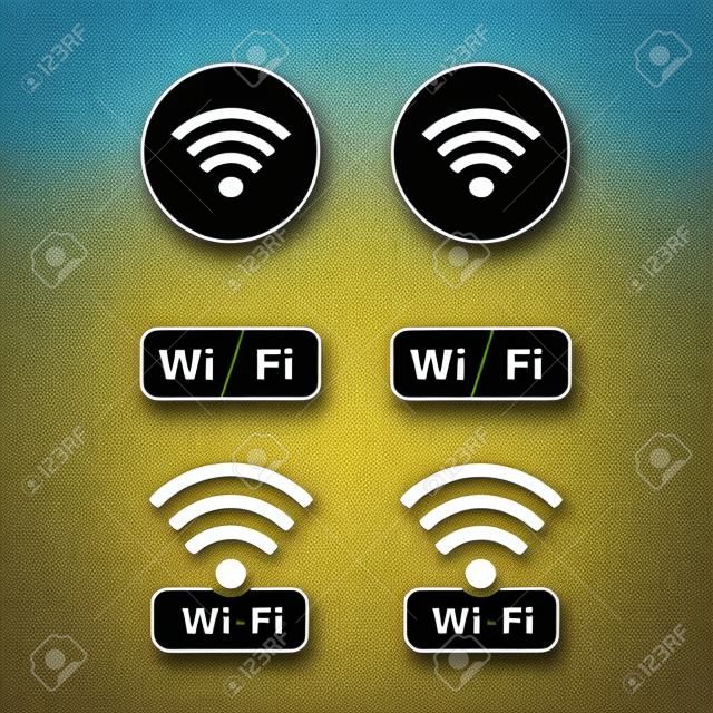 cones sem fio e wifi. cone wifi de símbolo de rede sem fio. Vetor sem fio e wifi.