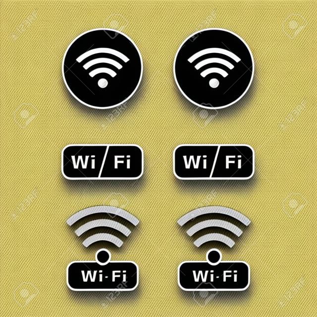 cones sem fio e wifi. cone wifi de símbolo de rede sem fio. Vetor sem fio e wifi.