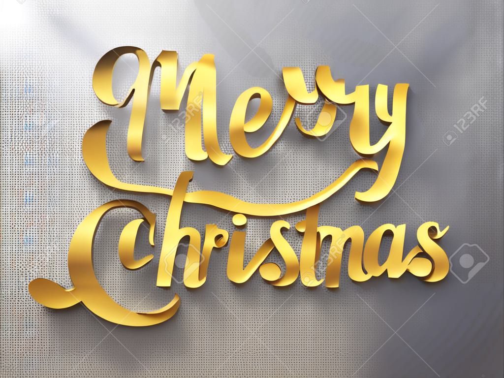Frohe Weihnachten goldenen Zeichen auf transparentem Hintergrund