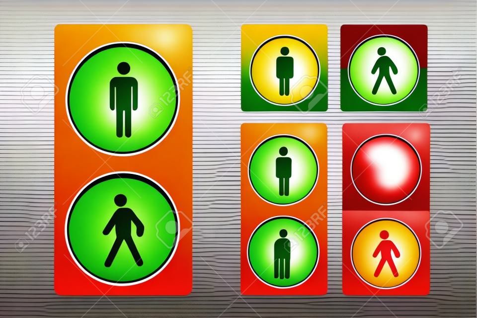 Vector illustration of single isolated traffic light icon
