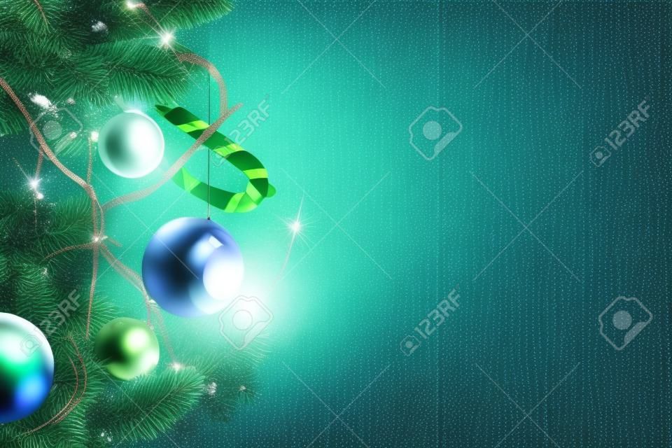 Christmas fir tree with copyspace