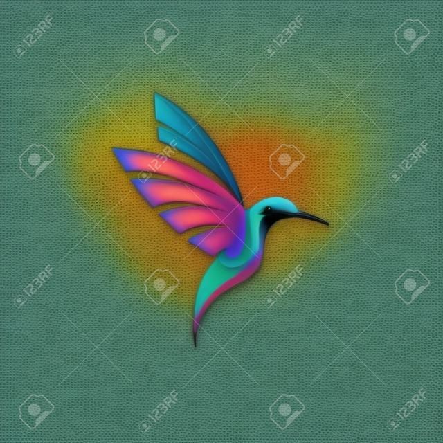 Conception d'illustration d'images de logo d'oiseau colibri