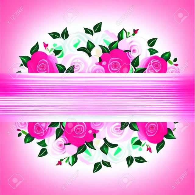 Background with pink roses  
