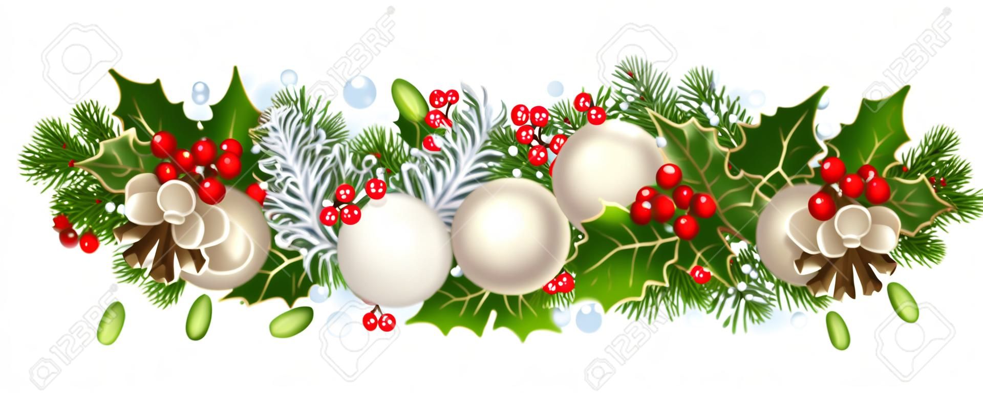 Weihnachten horizontale nahtlose Hintergrund. Vektor-Illustration.