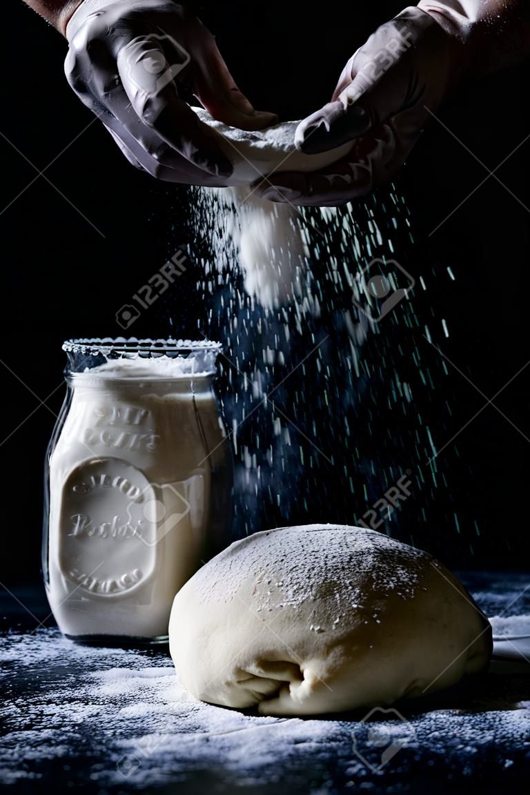 Dough with flour