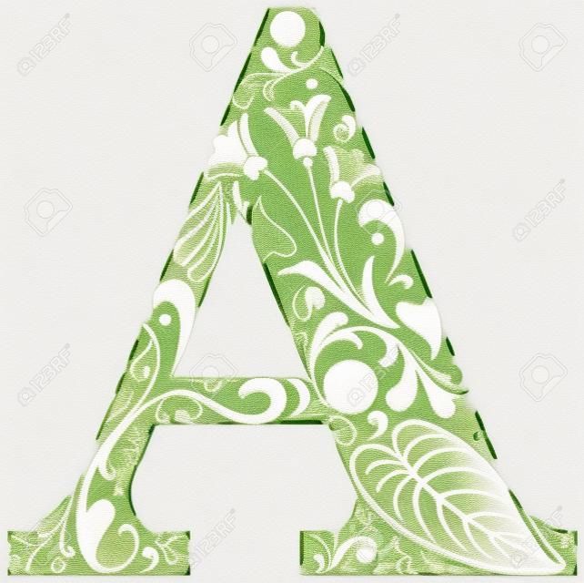 Floral initial letter A