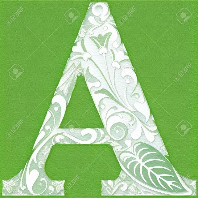 Floral initial letter A