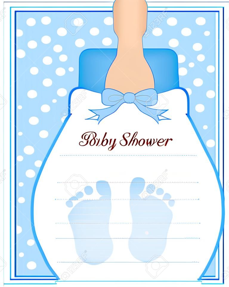 Alimentar la tarjeta de invitación de bienvenida al bebé bottleshaped