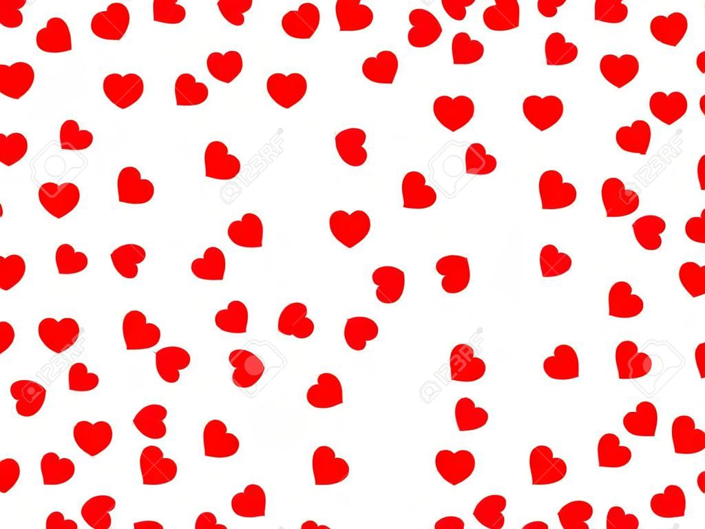 Red hearts frame with white empty space on center