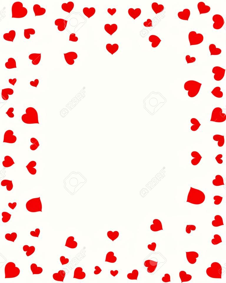 Red hearts border for valentines day designs
