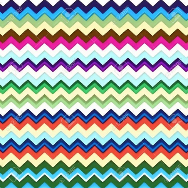 カラフルな虹色ジグザグ シェブロン パターン背景。