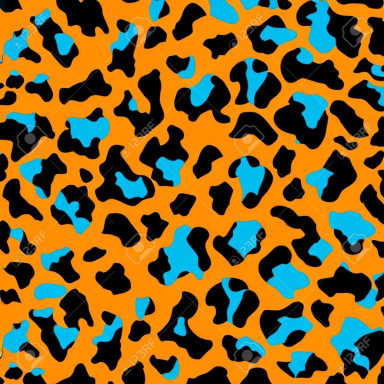 Il modello di leopardo senza soluzione di continuità può essere utilizzato per la progettazione grafica di tessuti o il web design.