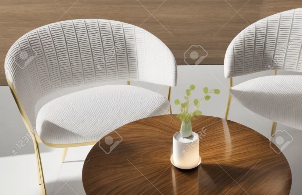 Interior design multipurpose table in modern style, stock photo