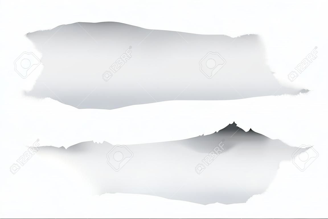 ripped paper vector on  transparent background , with space for text