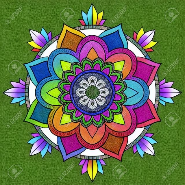 flower mandala for coloring pages