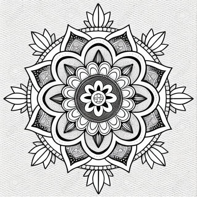 flower mandala for coloring pages