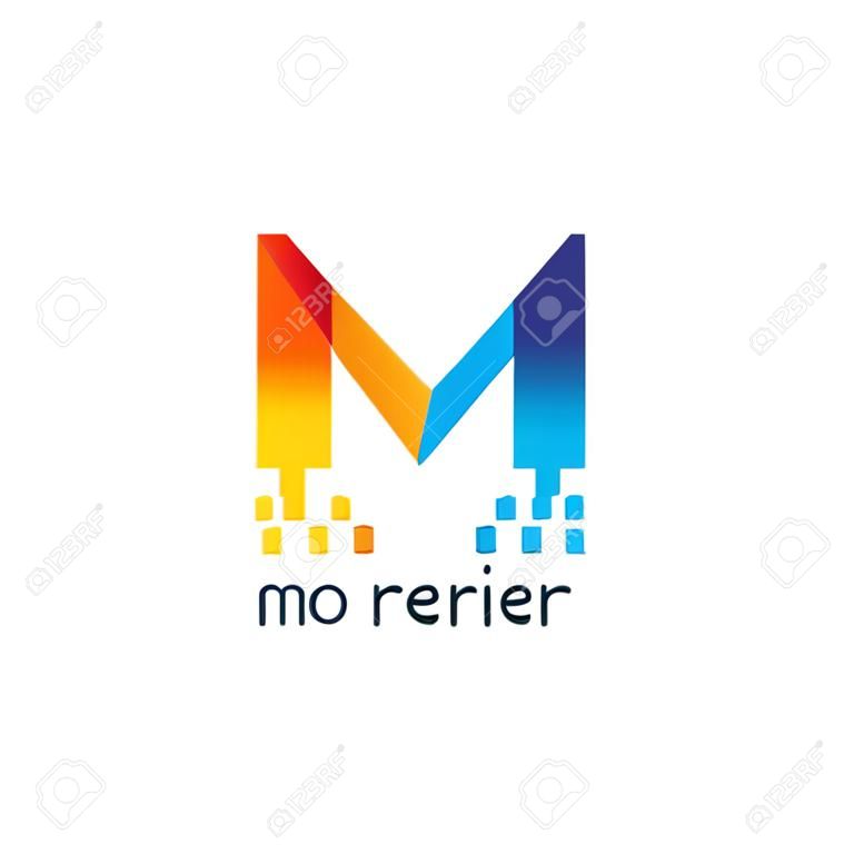 colorful letter M logo design