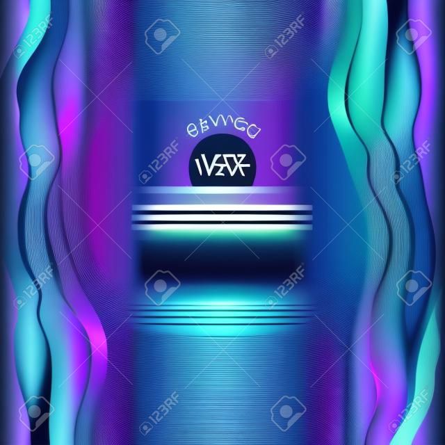 Vector wave illustration. Smooth play of color. Abstract background.