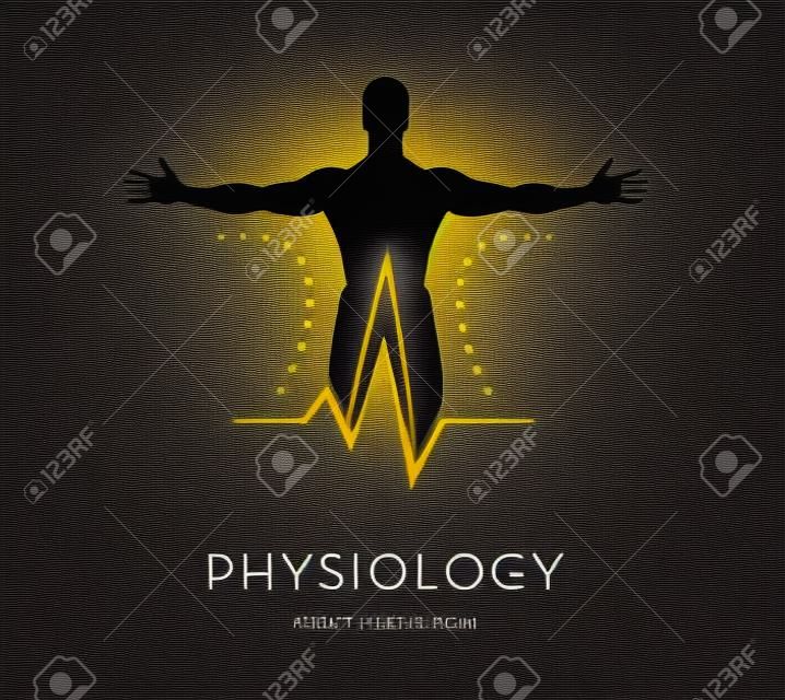 팔, 청취율 라인, 벡터 로고 / 아이콘, 건강, 물리 치료 로고 템플릿이있는 남자 실루엣