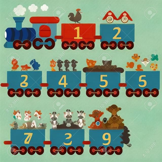 train with number of animals