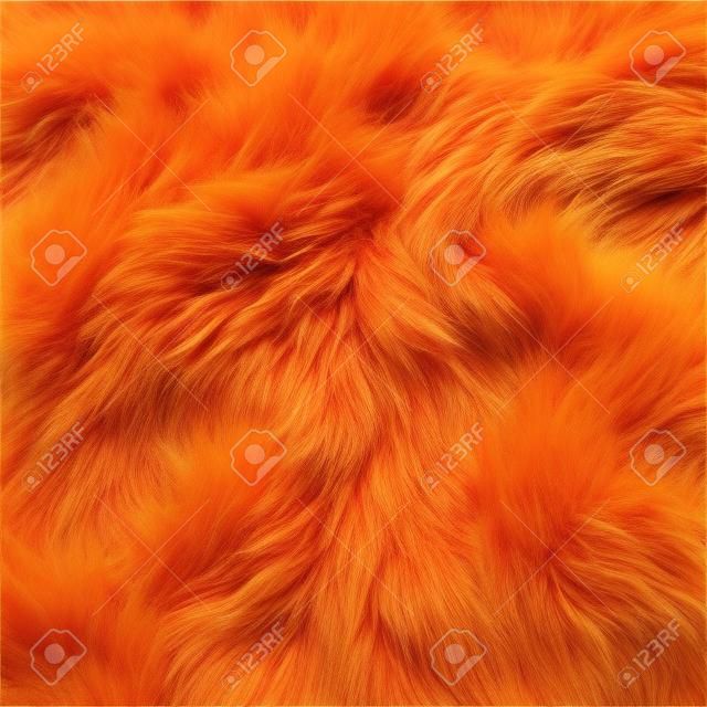 Zökkenőmentes pelyhes narancssárga szőrme hosszú bolyhos.