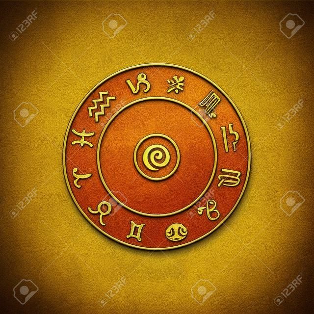 Set of Zodiac sign icons the horoscope