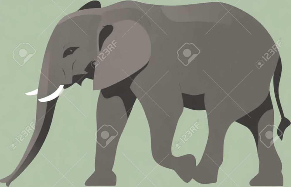 Illustrazione di vettore dell'animale dell'elefante