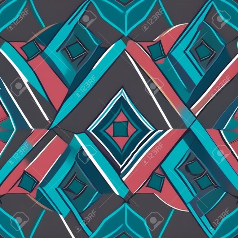 Nahtlose Textur, Muster. Abstraktes geometrisches Muster auf einem quadratischen Hintergrund - farbige Rauten. Hintergrund für Website oder Blog, Tapeten, Textilien, Verpackungen