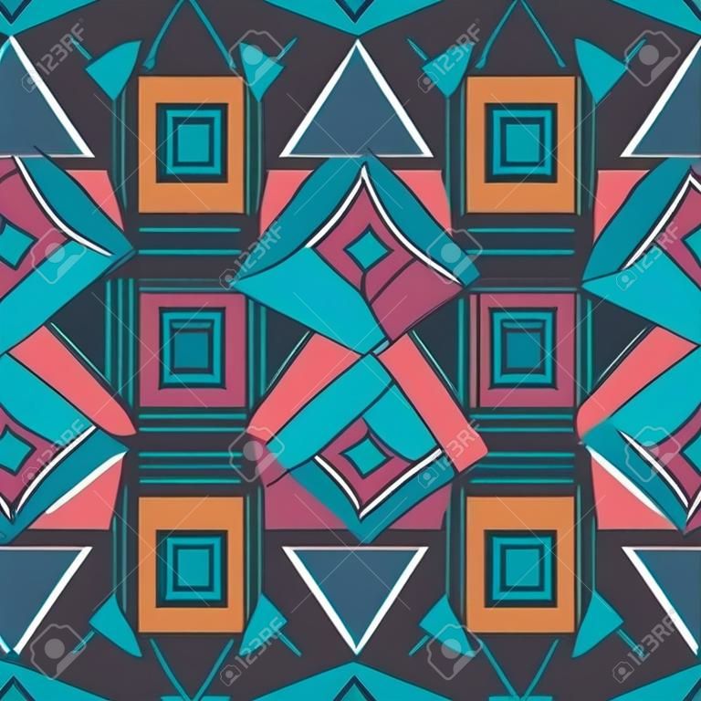 Nahtlose Textur, Muster. Abstraktes geometrisches Muster auf einem quadratischen Hintergrund - farbige Rauten. Hintergrund für Website oder Blog, Tapeten, Textilien, Verpackungen