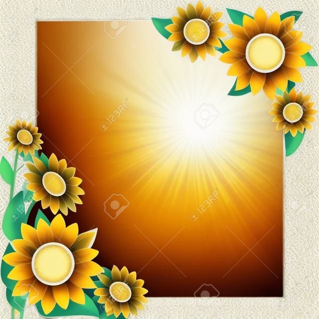 Kwiat ramki z Słoneczniki