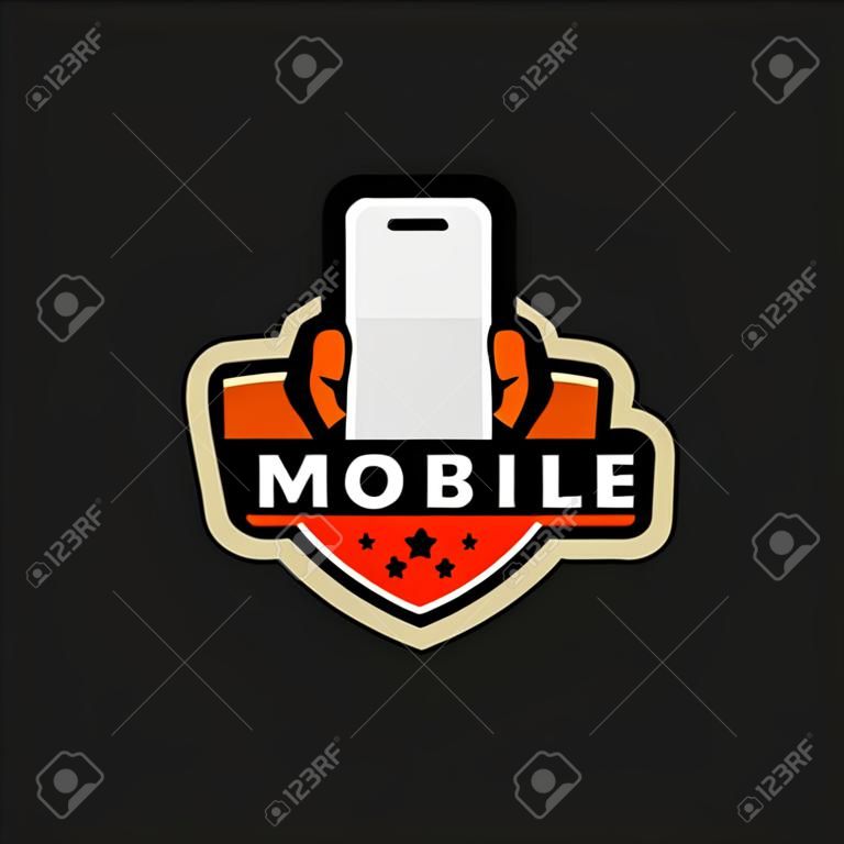 mobile repair logo icon emblem vector