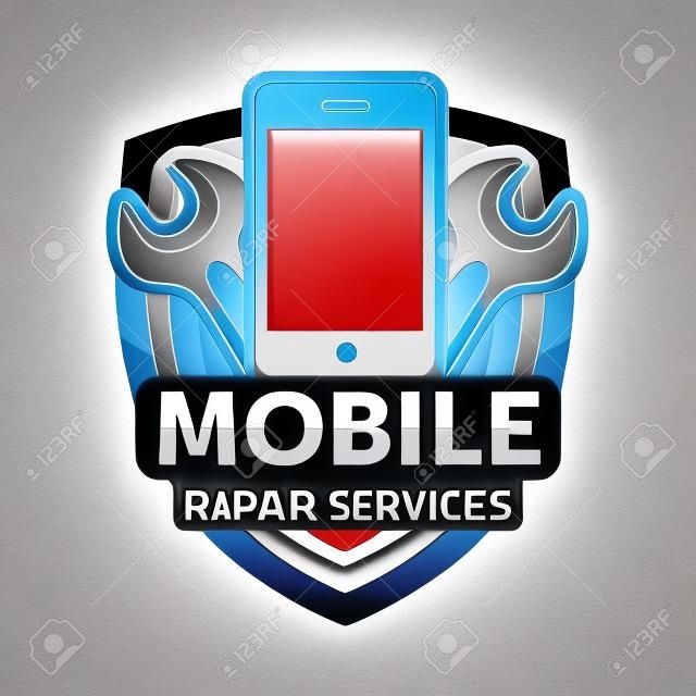 Logotipo de serviços de reparação móvel