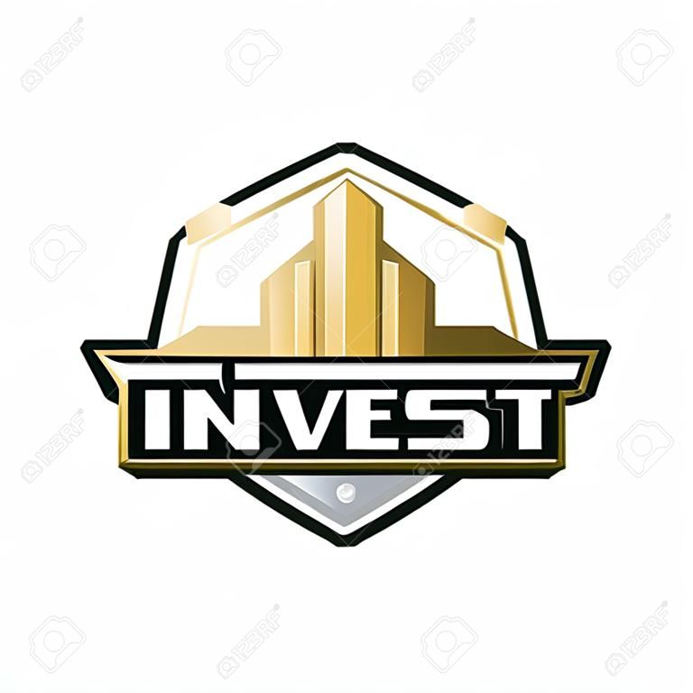design de conceito de ícone de logotipo de investimento