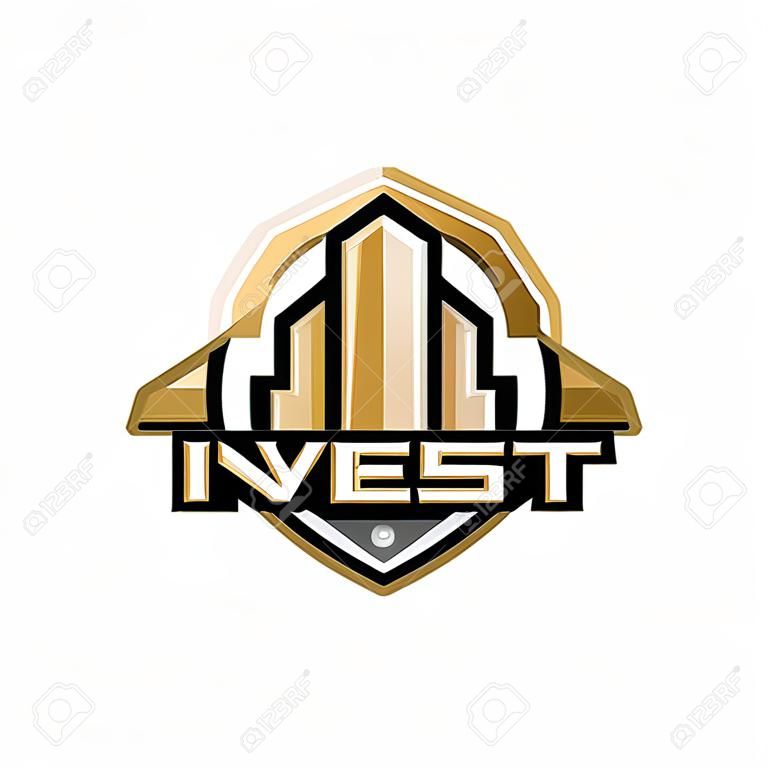 design de conceito de ícone de logotipo de investimento
