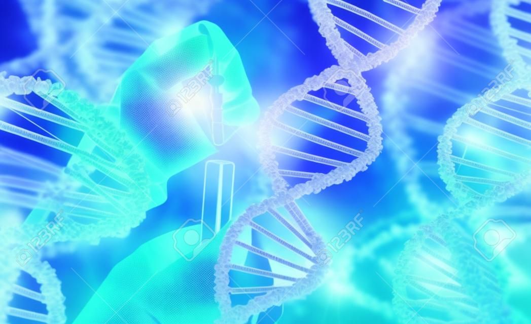 DNA moleküllerinin test edilmesi konsept tasarımı.