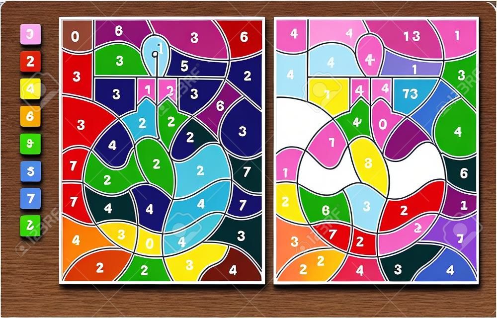 Desenho Para Colorir Cor Por Números Jogo Quebra Cabeça Para imagem  vetorial de natasha-tpr© 566173090