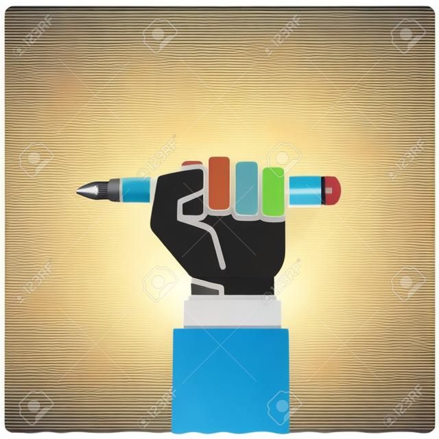 Büroangestellte Hand mit Stift