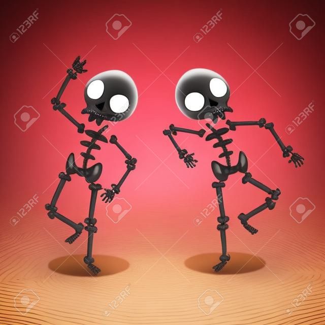 Lustiges Tanzen Skelett