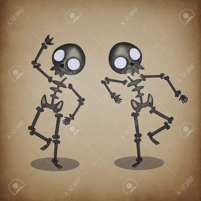 Lustiges Tanzen Skelett