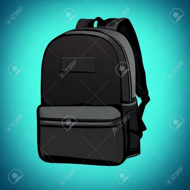 Black Backpack Vector